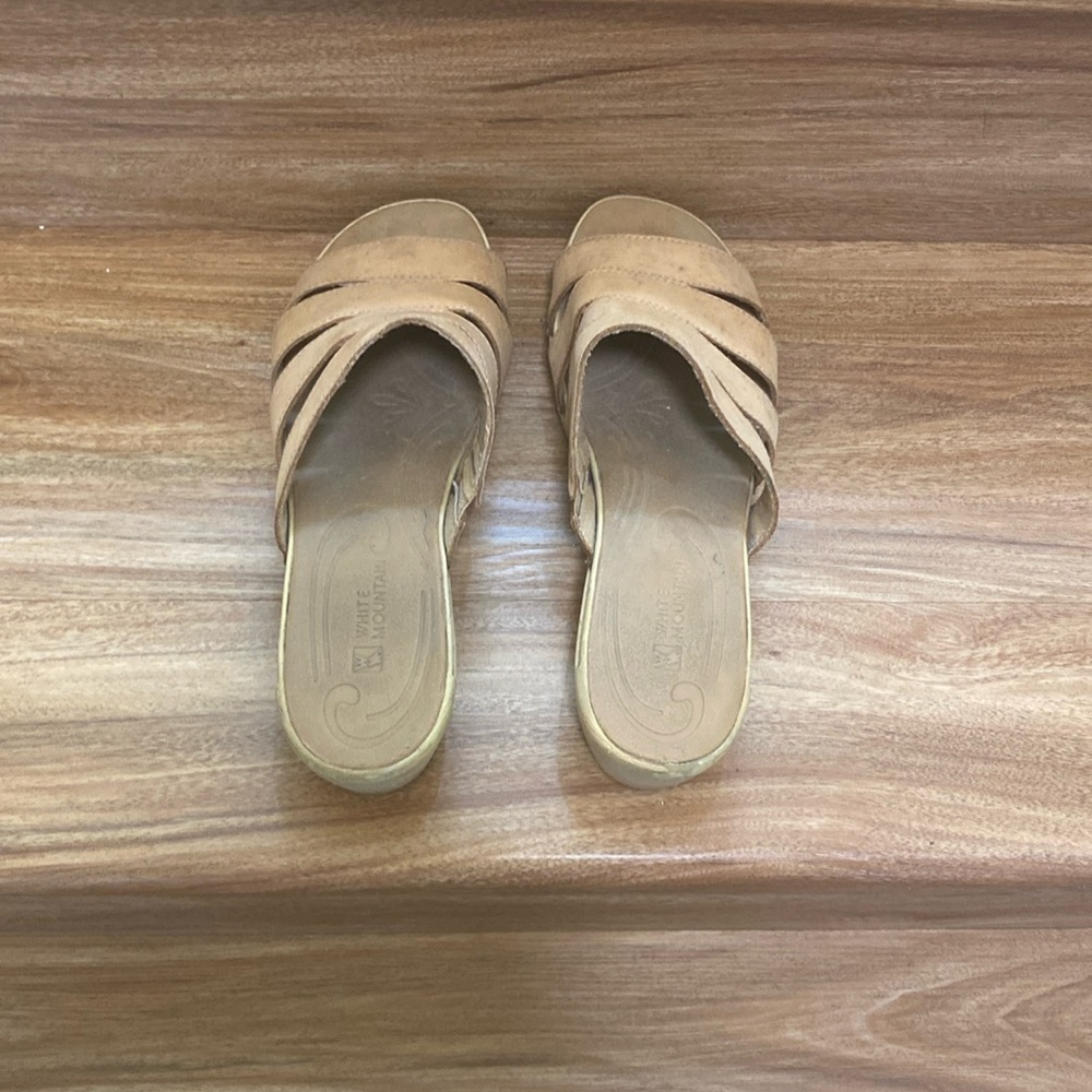White Mountain GENIE Brown Clogs Sandals size 9M - Picture 4 of 10